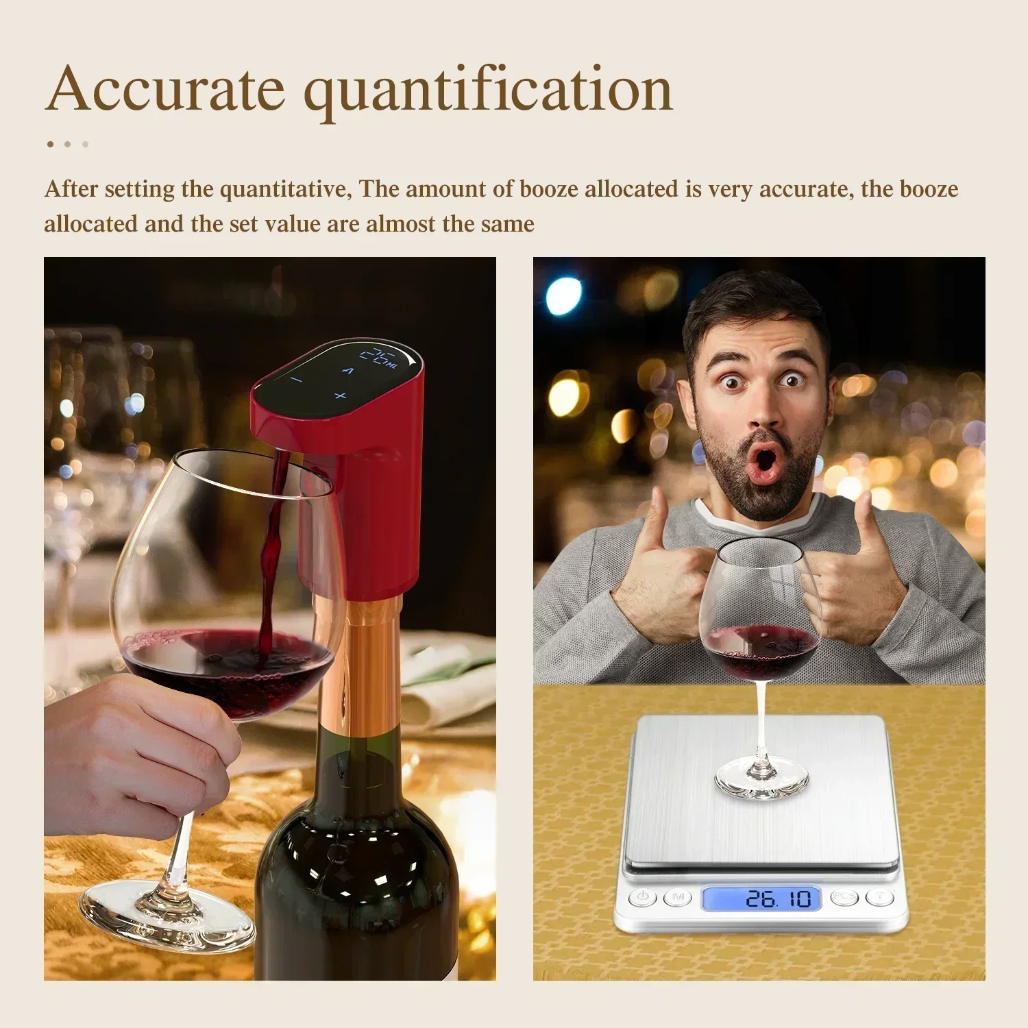 Mini carafe à vin automatique portable, aérateur de vin électrique, distributeur de vin, , 2024
