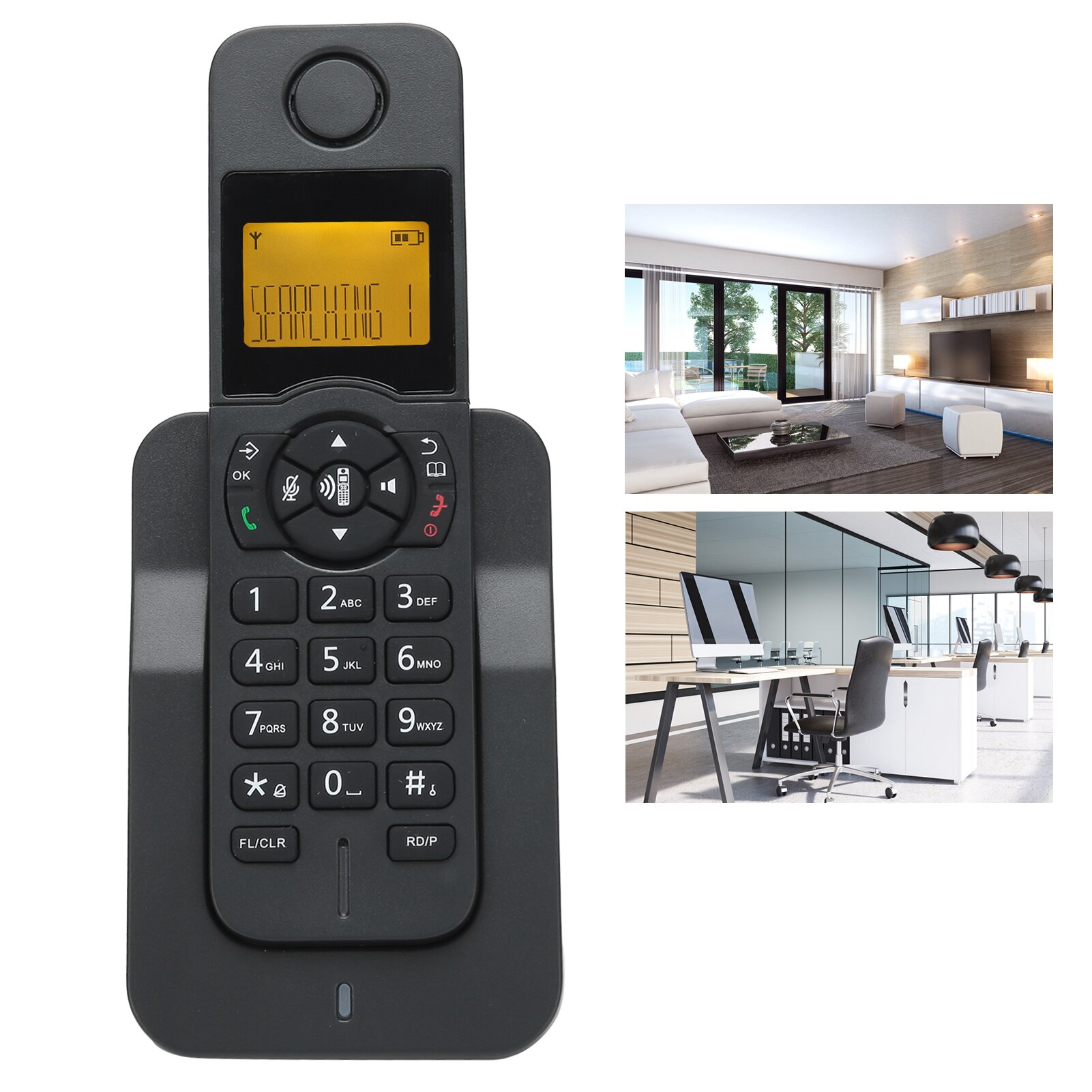Voip Home Office Expandable Cordless Telephone Hands‑Free Call with Caller ID US Plug 100‑240V