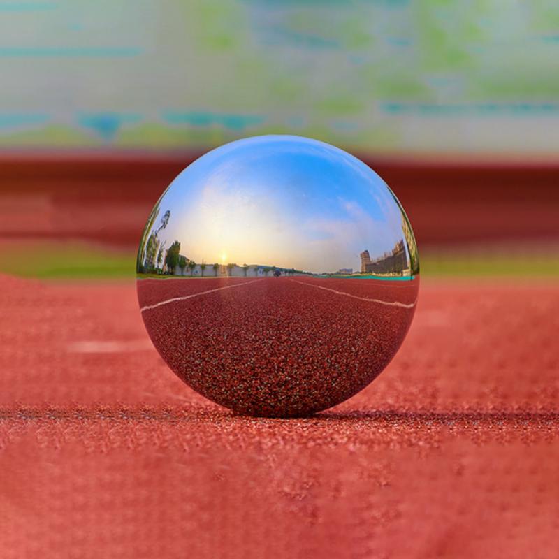 Glitter Mirror Ball Craft Decoration High Gloss Stainless Steel Ornament Hotel Sphere Silver Party Home