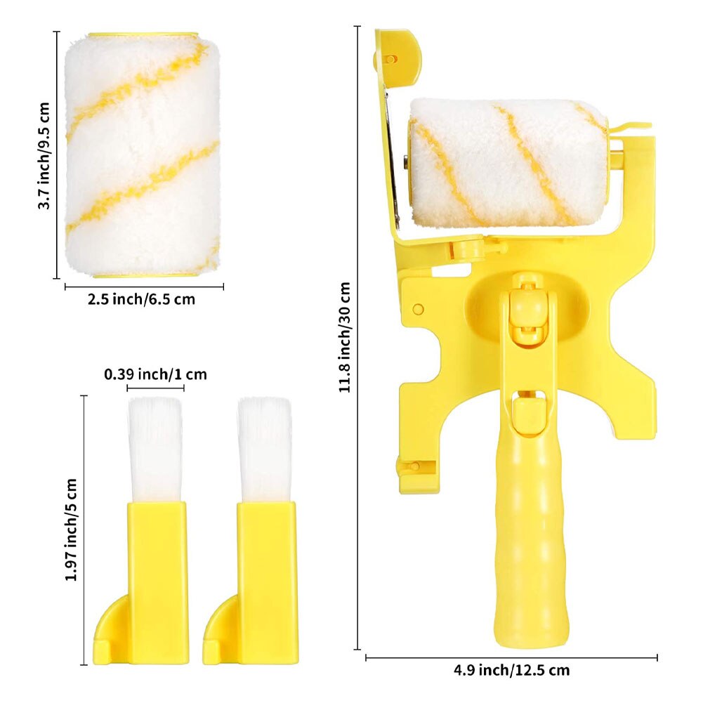 Clean-Cut Verf Edger Roller Borstel Multifunctionele Roller Kwast Clean-Cut Verf Edger Muurschildering Verf Roller set