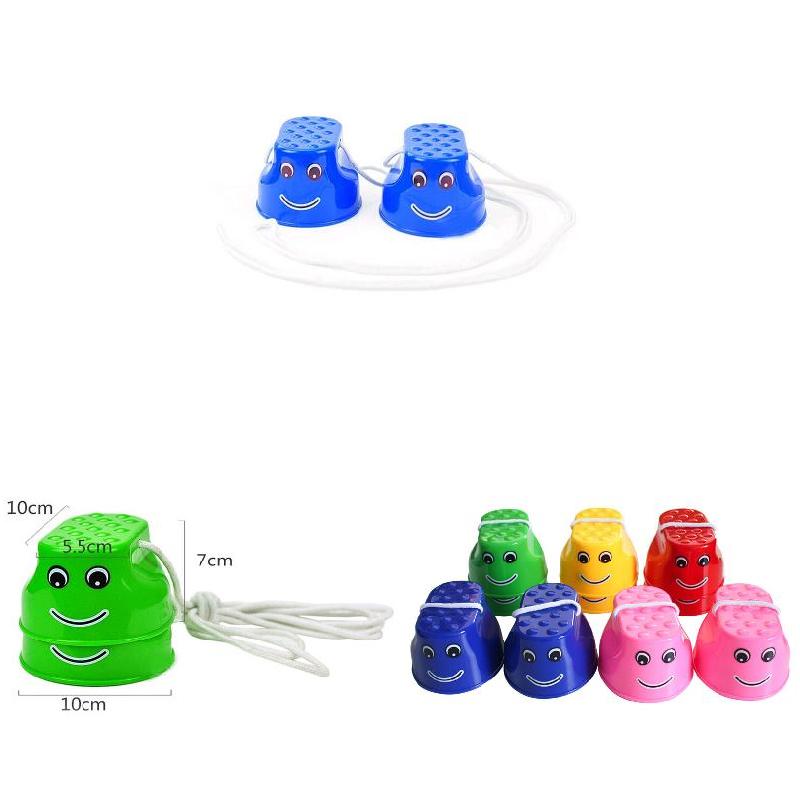 Jumping Stilts Plastic Balance Jumping Stilts Toys Feet Random Color AN88