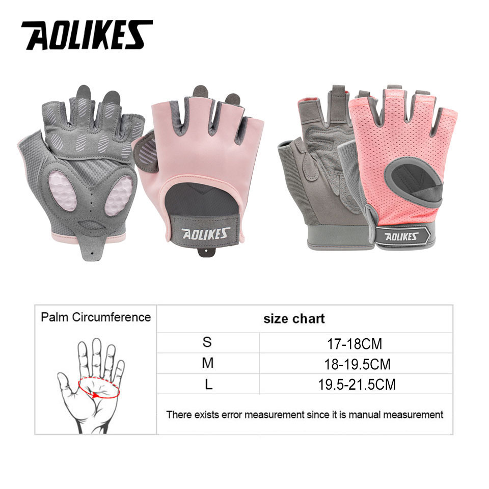 Aolikes 1 paar fitnesshandschoenen voor bodybuilding, sport, fitness, dumbbell workout, ademende handschoenen voor crossfit en gewichtheffen