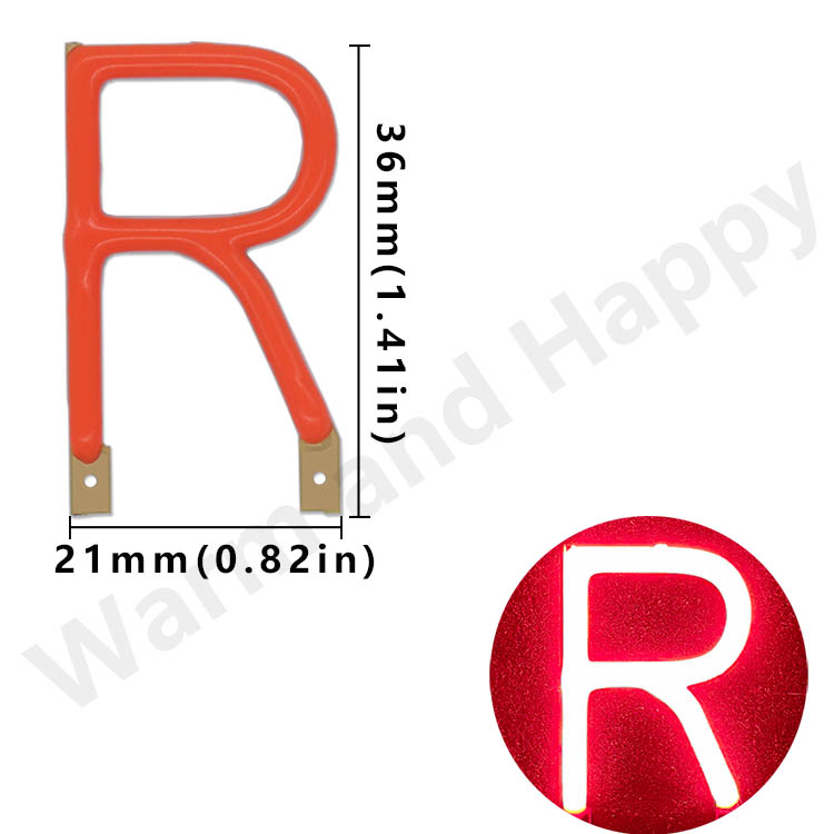 N-Z Letter Licht Decoratie Rood Licht 0.45W Led Lichtgevende Gloeidraad DC2.8-3.0V Nachtlicht Bruiloftsfeest Outdoor Decoratie Gebruik: Ivoor