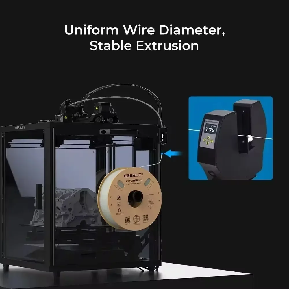 Creality Hyper Series PLA Filament Multiple Colors 1.75mm 1KG 30-600mm/s High Speed High Precision Printing 3D Printer Materials