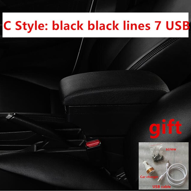 For VW Golf 7 armrest box USB Charging interface heighten central Store content box accessories parts