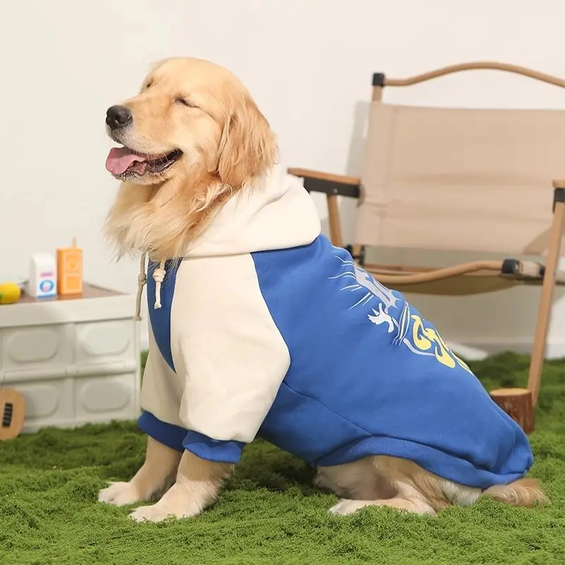 Vêtements pour chiens automne et hiver Labrador grand chien Border Collie vêtements pour animaux de compagnie printemps et automne Golden Retriever sweat-shirt: 8XL / WHITE
