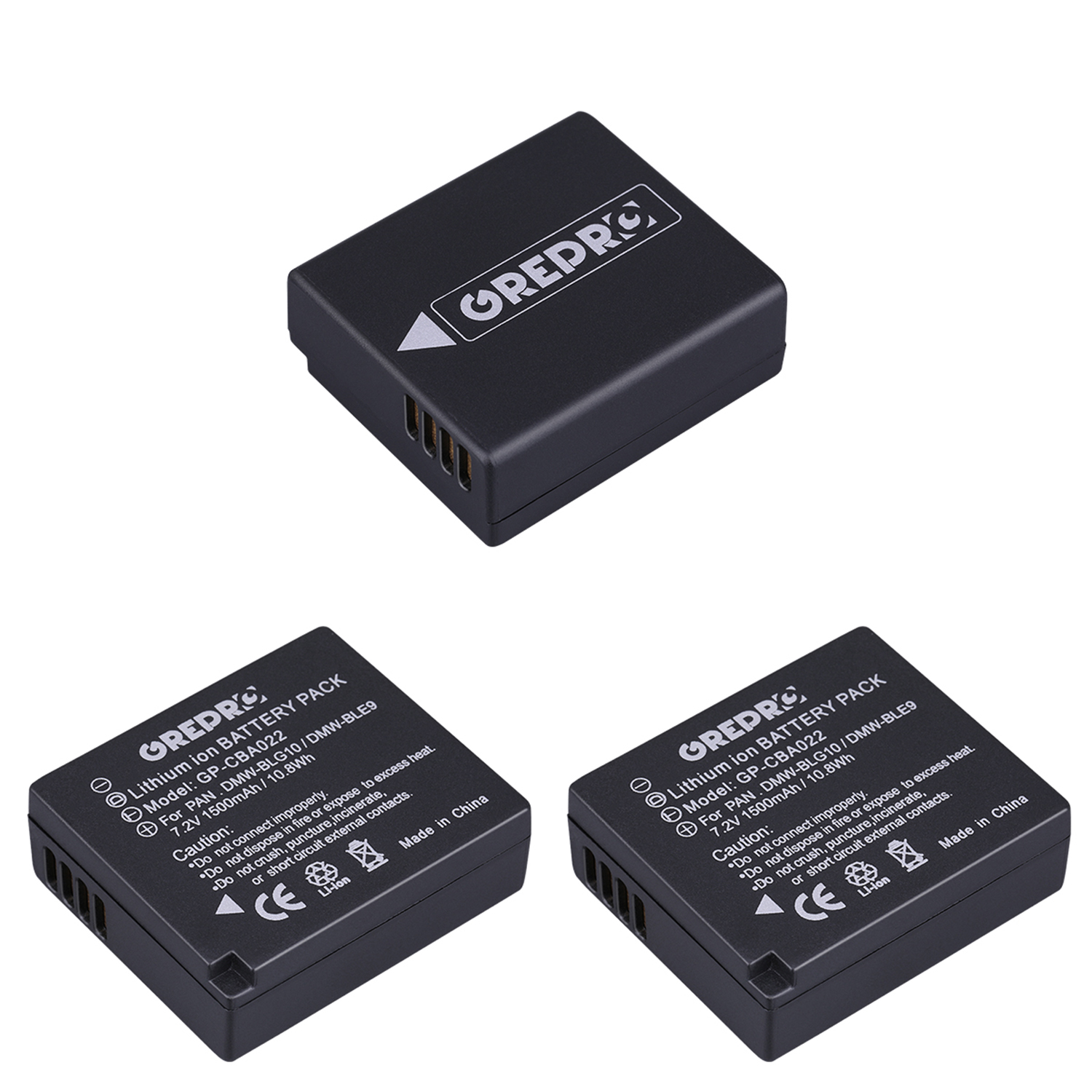 Batterie avec chargeur, pour Panasonic Lumix DMC TZ100 GX9 TZ80 TZ90 GX80 GX7 LX100 DMW-BLG10 Mark II, DMW-BLE9 DMW-BLE9E DMC-GX80: 3x Battery