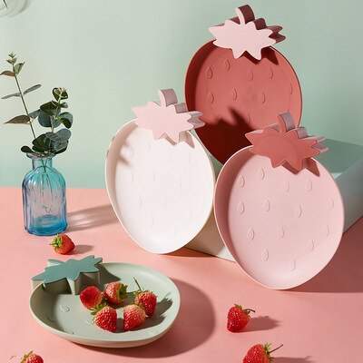 Nordic Cartoon Effen Kleur Fruitschaal Snack Snack Plaat Creatieve Plastic Fruitschaal Voor Keuken