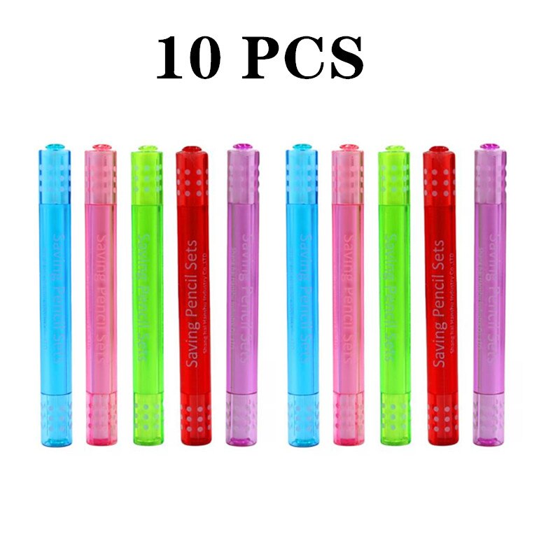 3 pieces 5 pieces 10 pieces of cartoon pencil extender extension rod student office drawing pencil head connector: 10pcs  Random colors