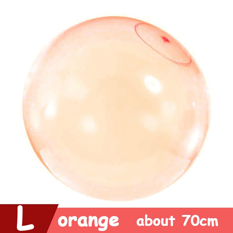 XL L M S Inflatable Soft Water FilIed Bubble Ball Blow up Summer Outdoor Fun Games For Party Pool Bath Ballon Toys Playball: L Orange about 70cm