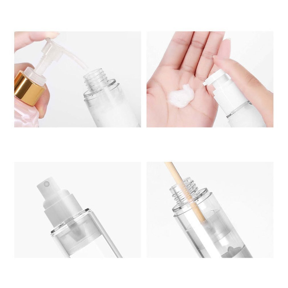 15ml Reisen Bausatz Hautpflege Produkte Vakuum Unter abfüllung sprühen Drücken Lotion Flasche Kosmetik Reisen einstellen sprühen Flasche косметика