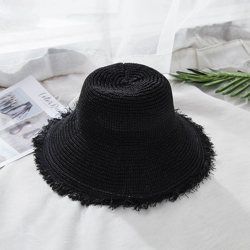 Sombreros Boater de verano para mujeres, sombrero de paja para mujeres y niñas, sombrero de playa de encaje Panma, sombrero flexible plegable de viaje para mujeres
