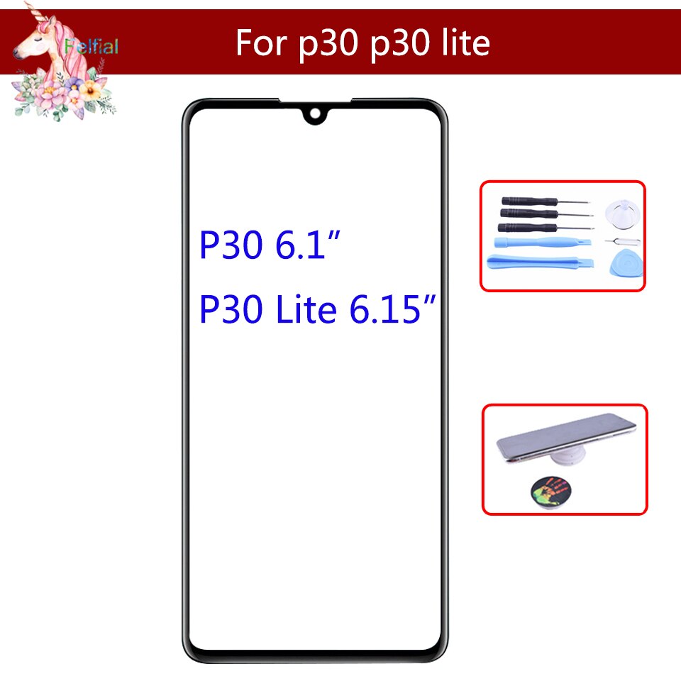 Für Huawei P30 ELE-L09 ELE-L29 P30 Lite Nova 4E Touchscreen berühren Tafel Sensor Digitizer Vorderseite Glas äußere LCD Objektiv Ersatz