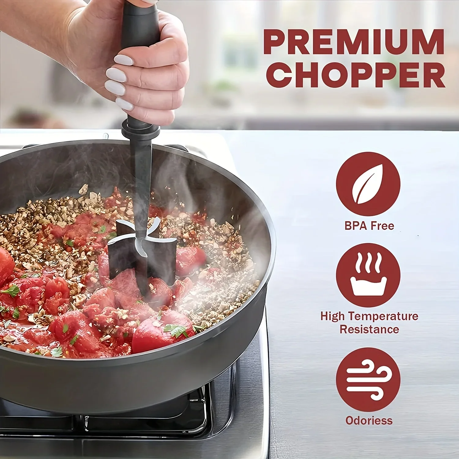 Vlees Chopper Keuken Gemalen Rundvlees Stamper Mengen Slijpen en Stampende Spatel Vlees Schraper voor Vleesmolen Thuis Gadgets