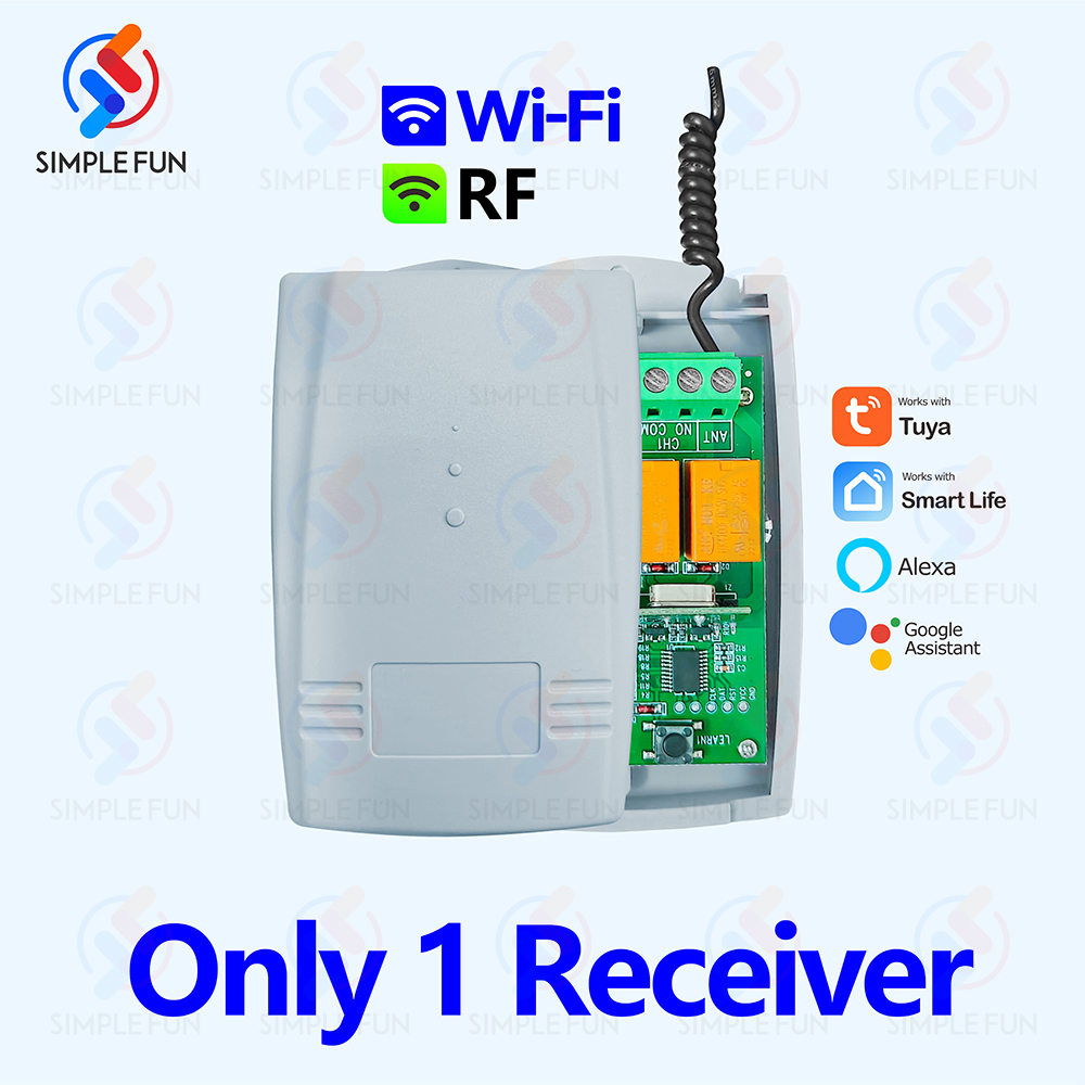 WiFi RF Garage Gate Sliding Door Opener Tuya DIY Smart Switch dla BFT FAAC itp. 433Mhz Remote Control Switch 12V 24V Relay Module: Niebieski