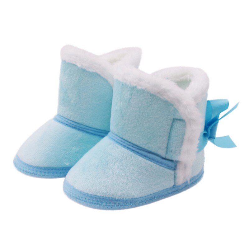 Baby Ankle Snow Boots Infant Crochet Knit Fleece Baby Shoes For Boys Girls: JM0121L / 0-6 Months