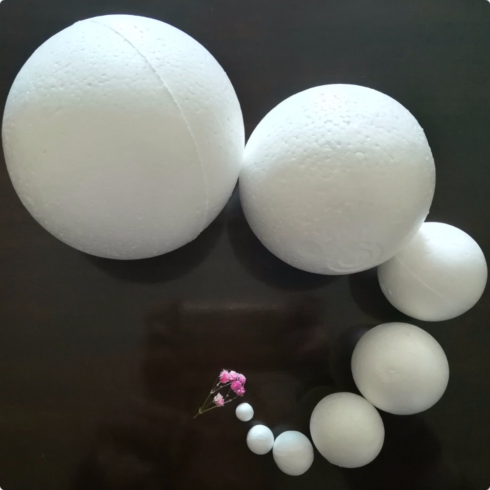 3cm 180pcs 1.18 inch White Modelling Polystyrene Styrofoam Foam Balls Craft Decoration Supplies Decorative Ball