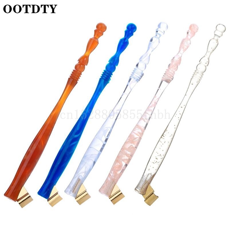 Antique English Oblique Calligraphy Dip Pen Nib Holder Handwriting Handmade Copper Scrip Fountain Pen