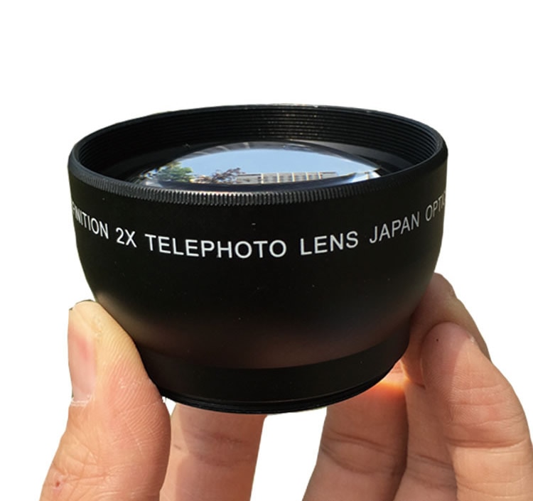 Objectif de caméra objectif de téléconvertisseur longueur focale 2.0X objectif supplémentaire 49/52/55/58mm objectif reflex télescope étendu