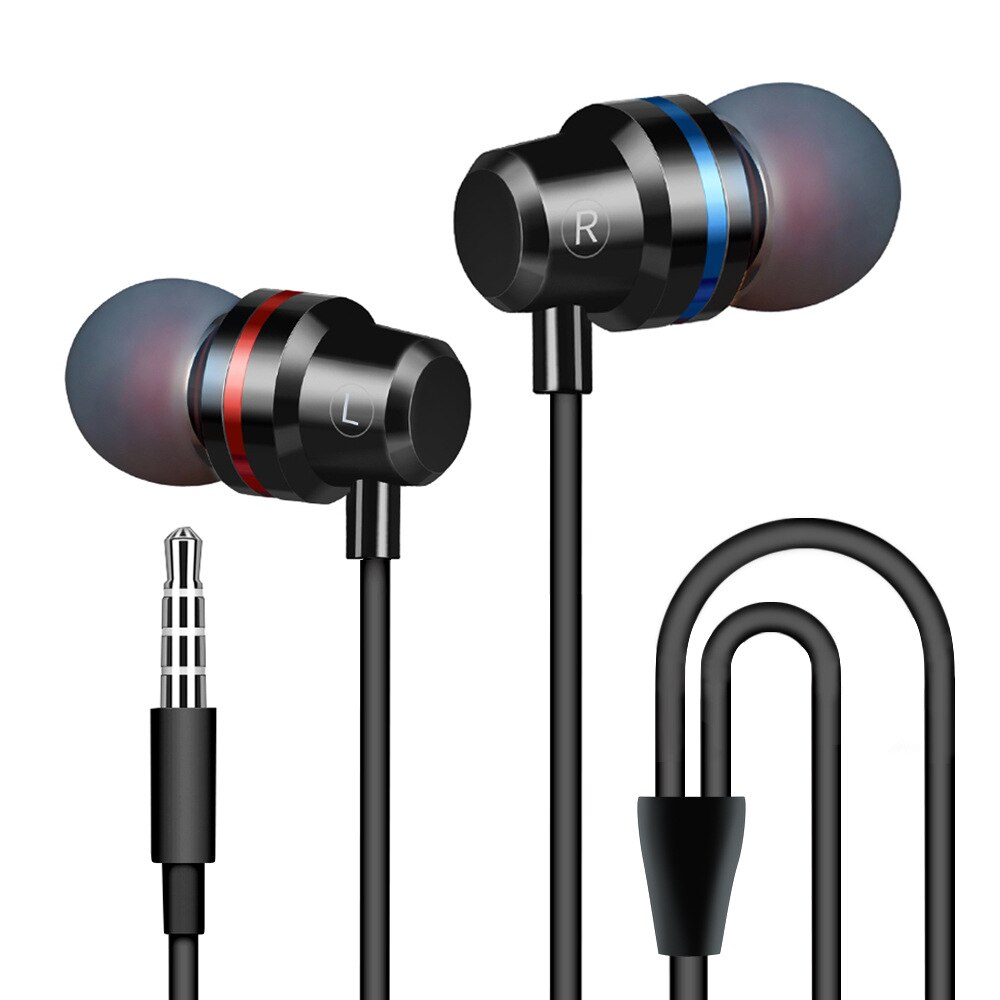 Tipo-c del Metallo Del Telefono Mobile di 3.5mm In-ear Bass-by-Wire Auricolare Unilaterale K Canzone con Le Cuffie Grano: Cool Black Not with Wheat  Delivery 4 Piece Ear Cap   Bag 