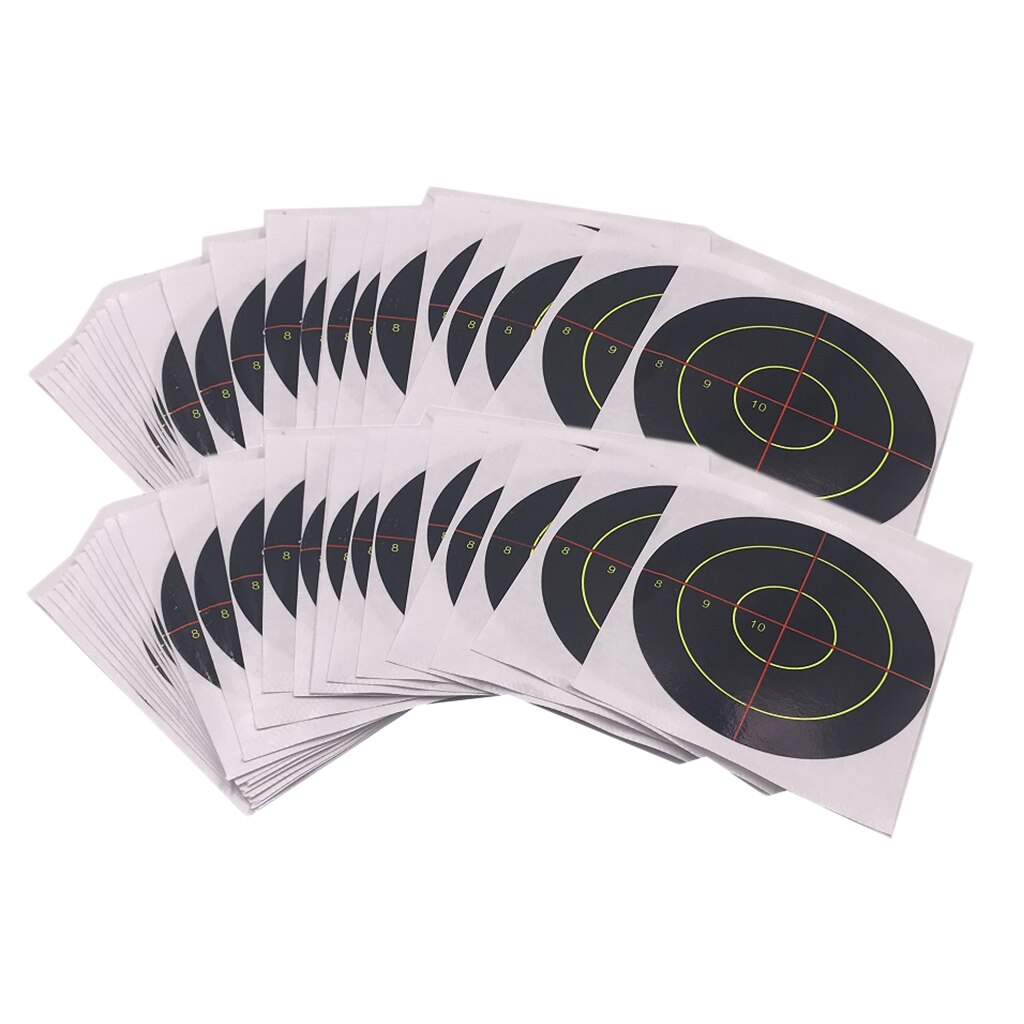 100pcs Targets Reactive Splatter Adhesive Paper Target 7.5cm
