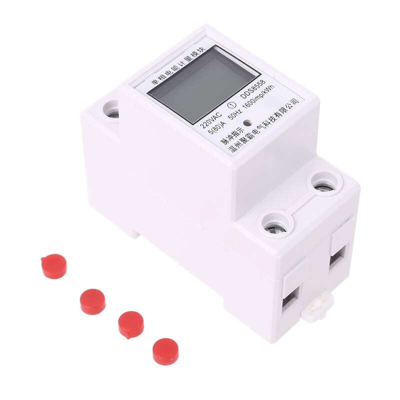 Home 80A LCD Digital Single Phase Energy Meter Multifunction kWh Power Consumption Wattmeter Electronic Measuring Tools
