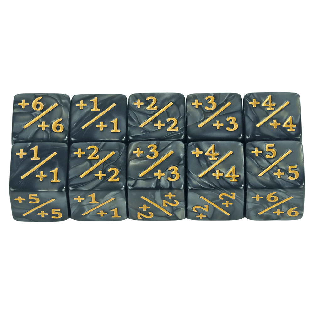 Dados D6 compatibles con accesorios de juego de cartas, dados de fichas, contadores de dados, 10 piezas: Azul