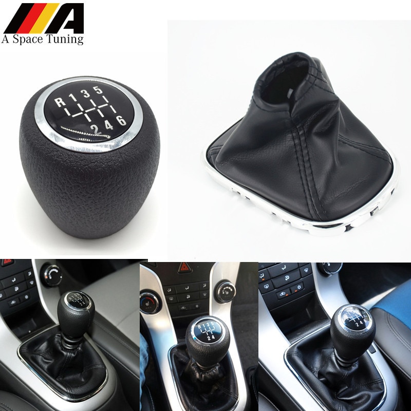 Perilla de cambio de velocidad de 5/6, funda para maletero de pluma Gaiter para Chevrolet Cruze Chevy , piezas de y accesorios para coche