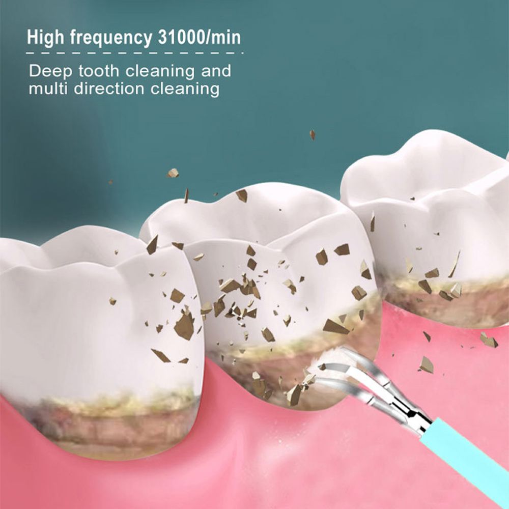 2 in 1 elektrisk sonisk tandskaler tandbørste 4 gear justerbar kalkfjerner tandpletter tandsten værktøj vand oral irrigator
