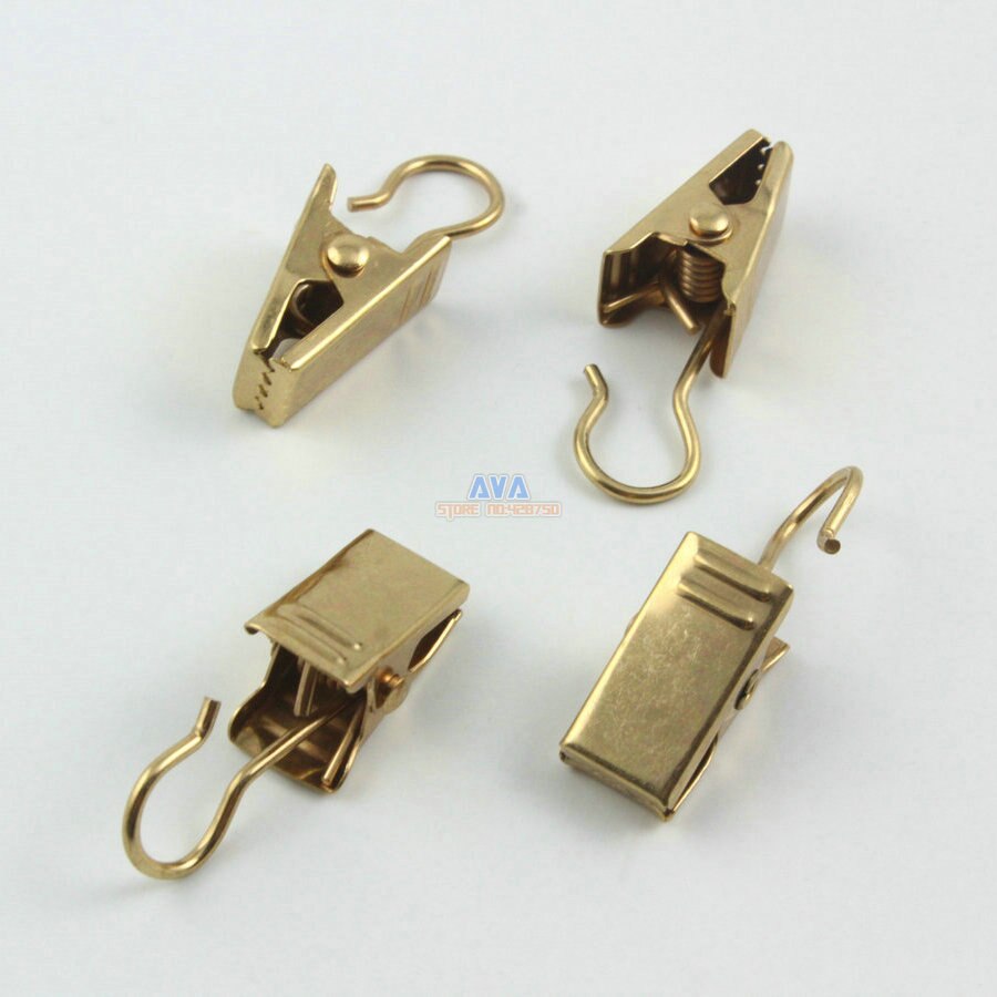50 Stuks 32x9.5mm Goud Haak Clips voor Gordijn Gordijn