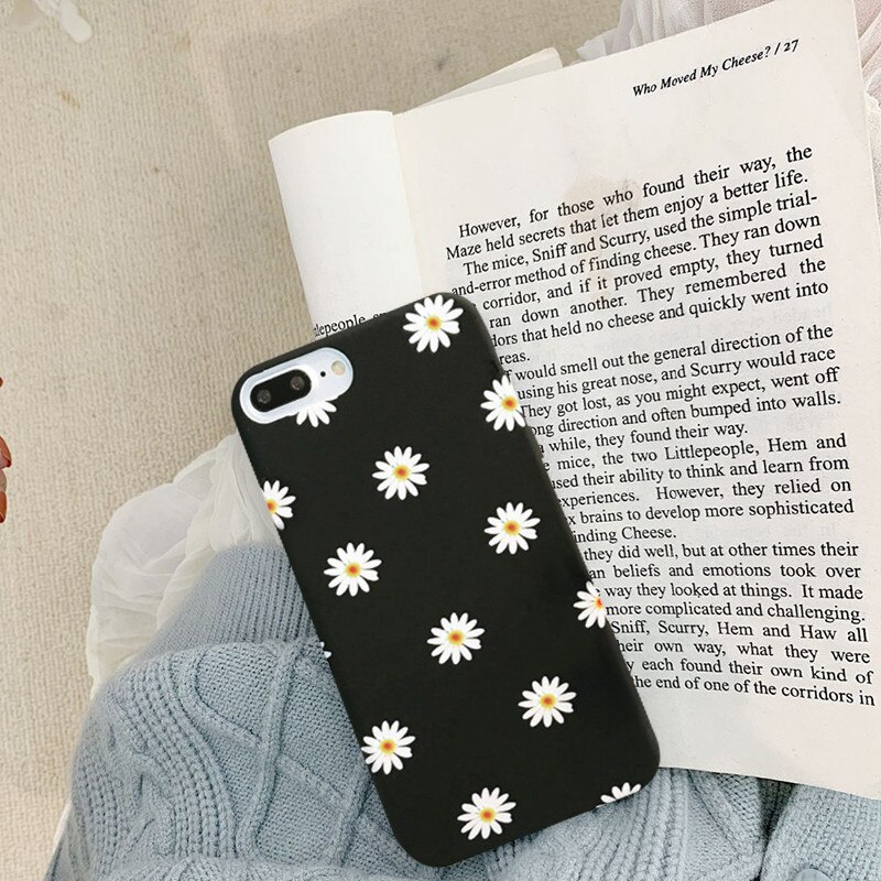 GYKZ-funda ajustada con de margaritas y flores para iPhone, protector de silicona suave Retro para iPhone 7 XS MAX X XR 8 6 6s Plus