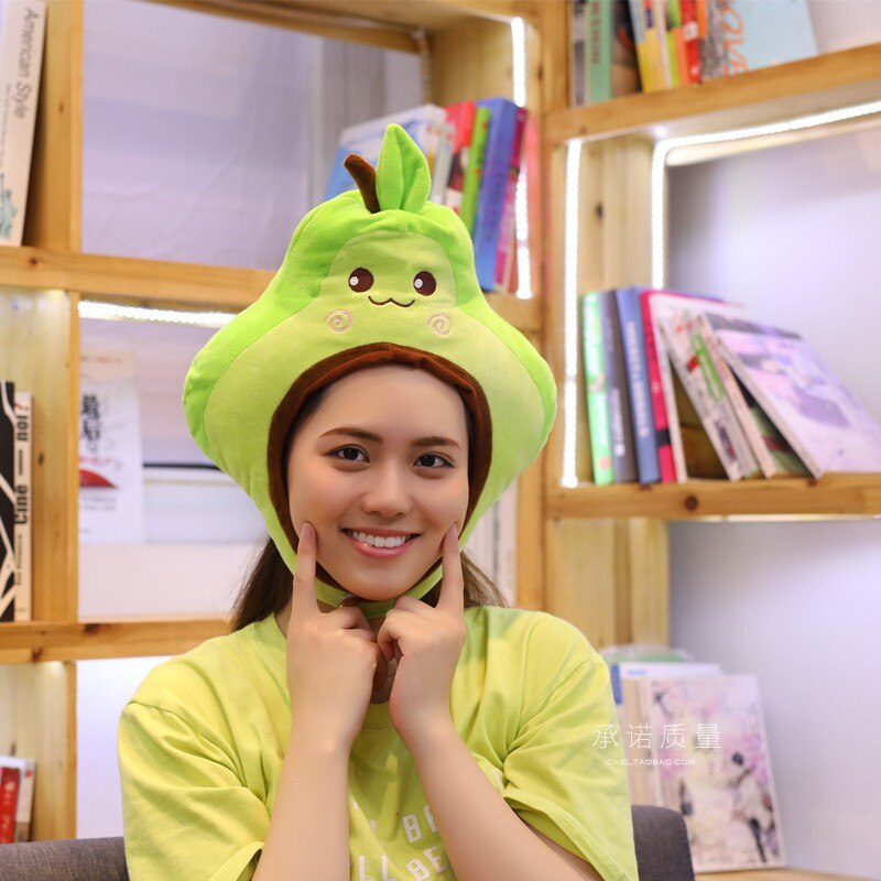 Moda proste ins z tym samym awokado nakrycia głowy kreatywne Selfie śmieszne impreza miękkie i wygodne kapelusz sesja zdjęciowa rekwizyty