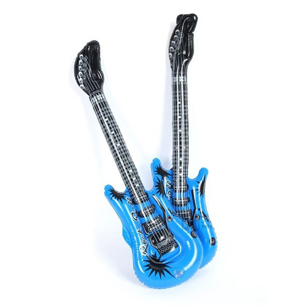 1 pc dejlige børn børn rock oppustelig legetøj luftfylder guitar pvc fødselsdag strandfest til børn baby tilfældig farve