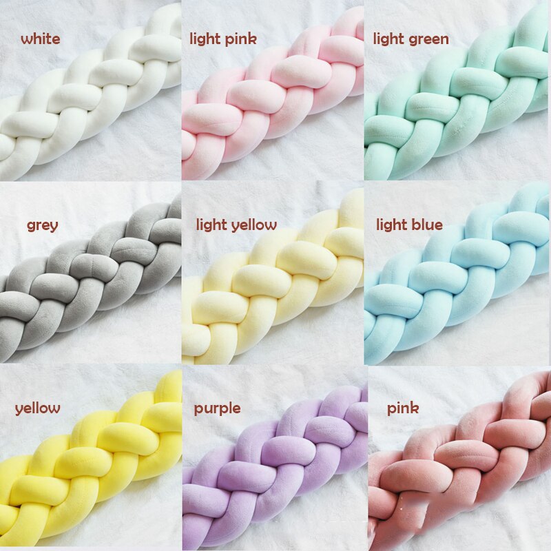 5M Baby Bumper Bed Braid Knot Kussen Voor Baby Bebe Wieg Protector Cot Bumper Room Decor Voor Kinderkamer decoratiion