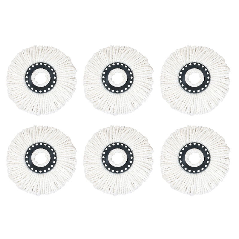 Universal Mop Head Refill 360°Rotating Mops Microfibers Round 16mm Mopping Head Clean Tool Home Floor Mop Cloth Accessories: light yellow