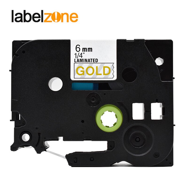 6mm Gold on clear tze114 Compatible Brother p-touch printers tze-114 tz114 tz-114 tz tze 114 label tape ribbon for ptouch maker