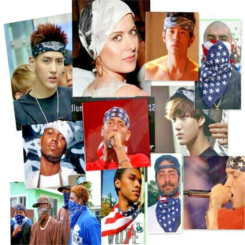 Sciarpa hip Hop Bandana rossa uomo donna moda fasce fascia per capelli impacchi da polso