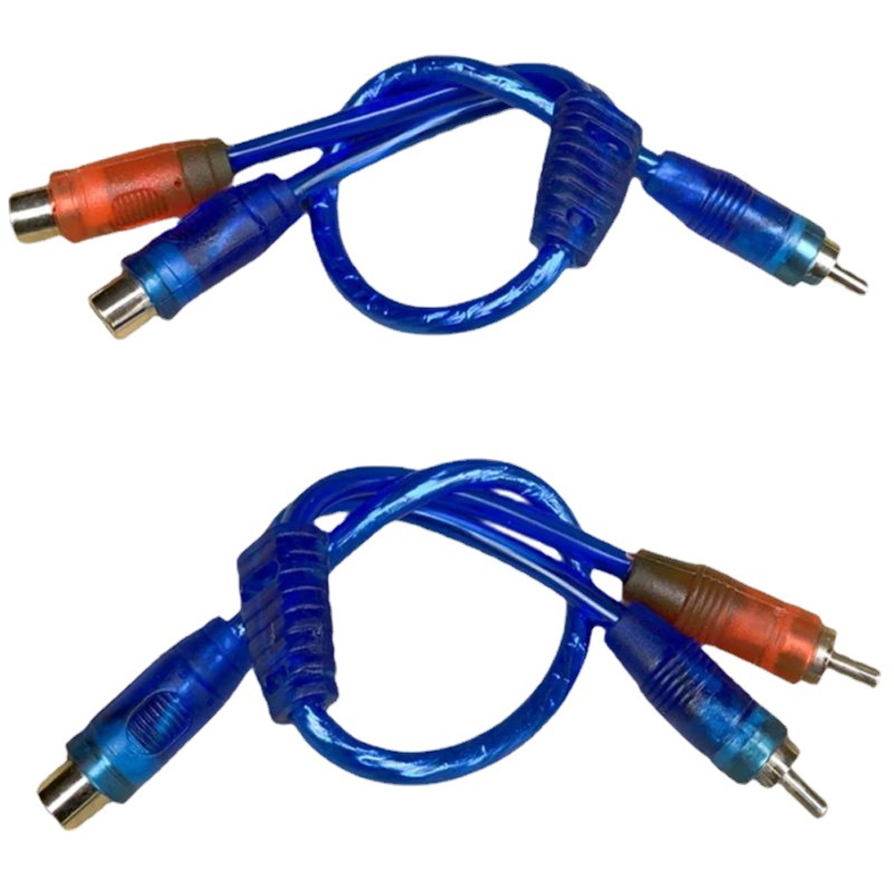 Cable de Audio RCA para coche, adaptador divisor "Y", 1 hembra a 2 cables macho para ordenador doméstico, accesorios electrónicos automotrices