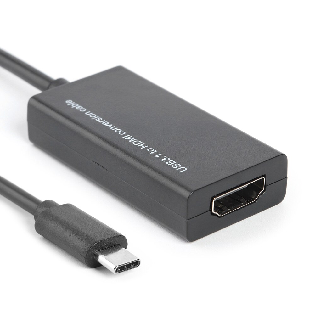 Convertidor de adaptador USB 3,1 tipo C a HDMI, convertidor hembra compatible con MHL móvil Android Tablet USB-C