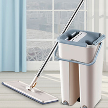 Magic Cleaning Mops Gratis Hand Spin Cleaning Microfiber Mop Met Emmer Platte Squeeze Spray Mop Thuis Keuken Vloer Schoon Gereedschap 5