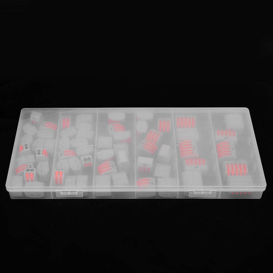 60 pces de conexão rápida terminal cabo de fiação conector bloco threader divisores