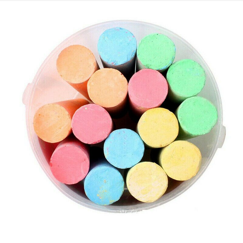 20pcs/set Colorful Chalk Jumbo Sidewalk Chalk Pens Playground Giant Chalks School Educational Blackboard Supplies