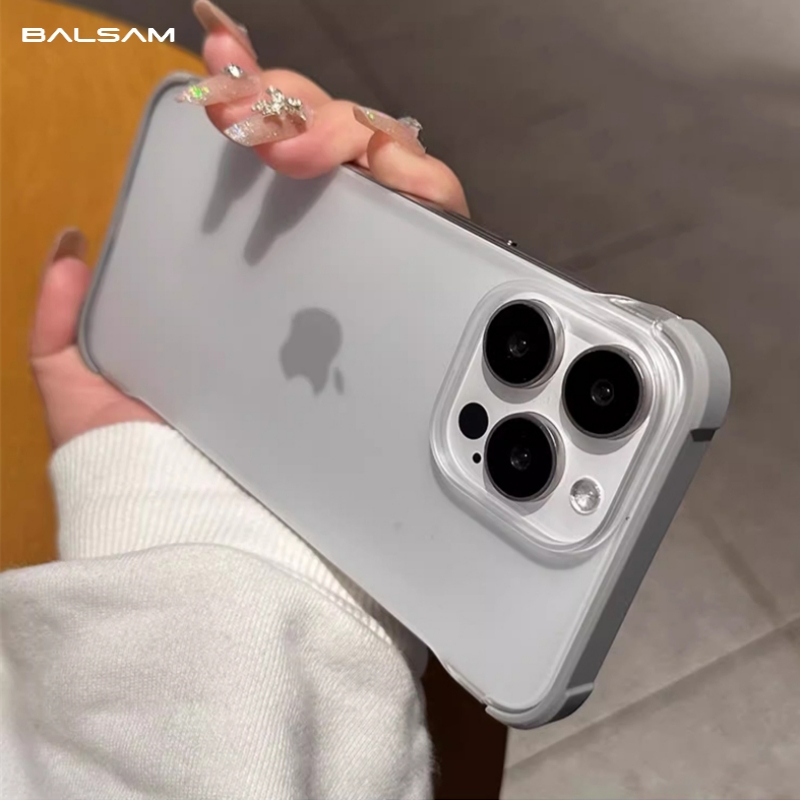 Funda de teléfono transparente mate ultrafina sin marco para iPhone 15Pro 14 13 12 15 Pro Max cubierta trasera translúcida de PC dura a prueba de golpes