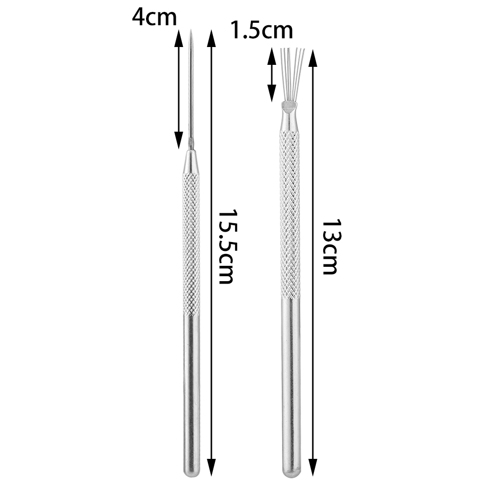 2 stijlen Lint Pro Pin Naald Detail Tool Fimo Polymer Clay Modeling Sculptuur Aardewerk Keramiek Gereedschappen DIY Accessoires