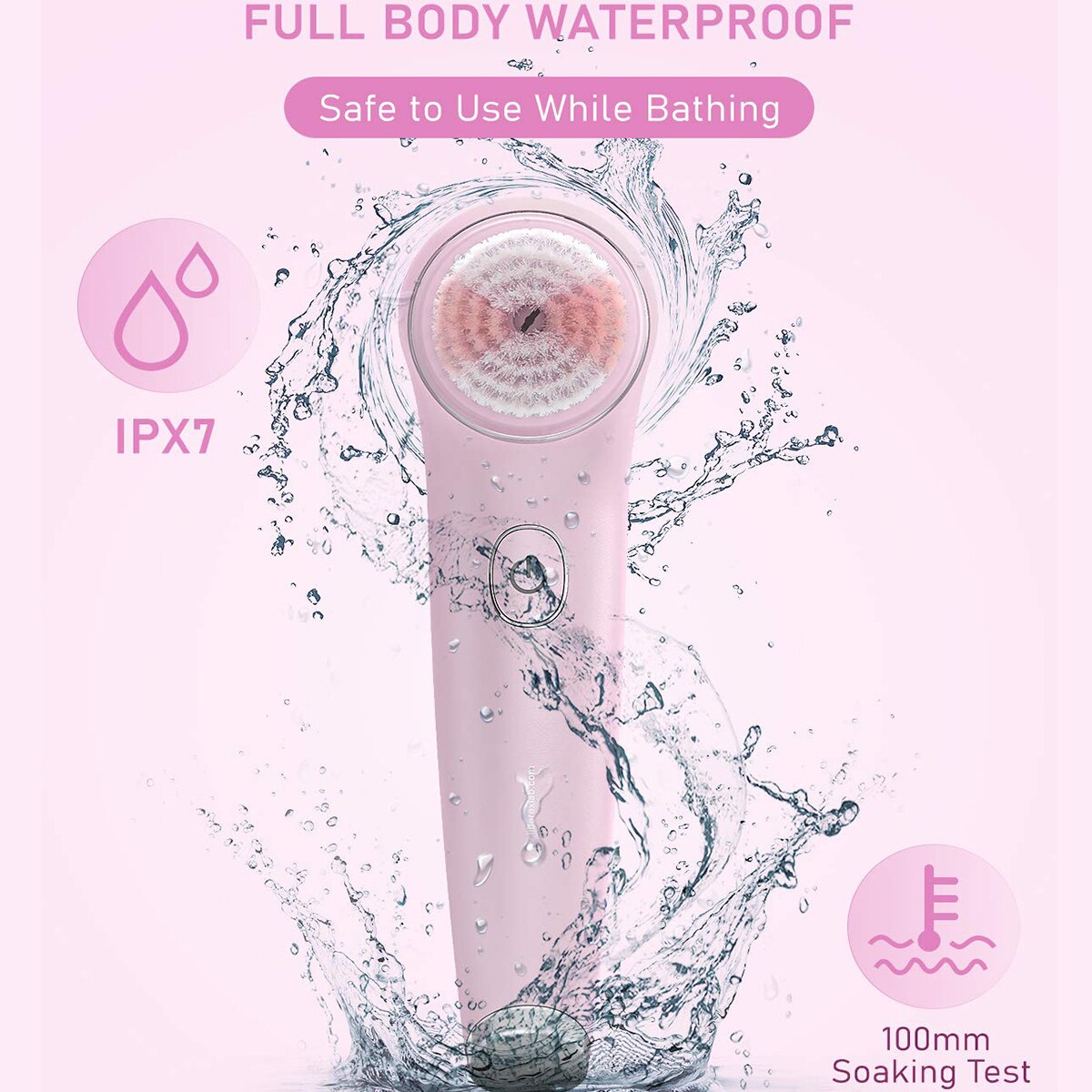 Liberex eléctrico giro cepillo de limpieza Facial IPX7 cepillo Facial a prueba de agua profunda eliminar espinillas acné cara limpia cuidado de la piel