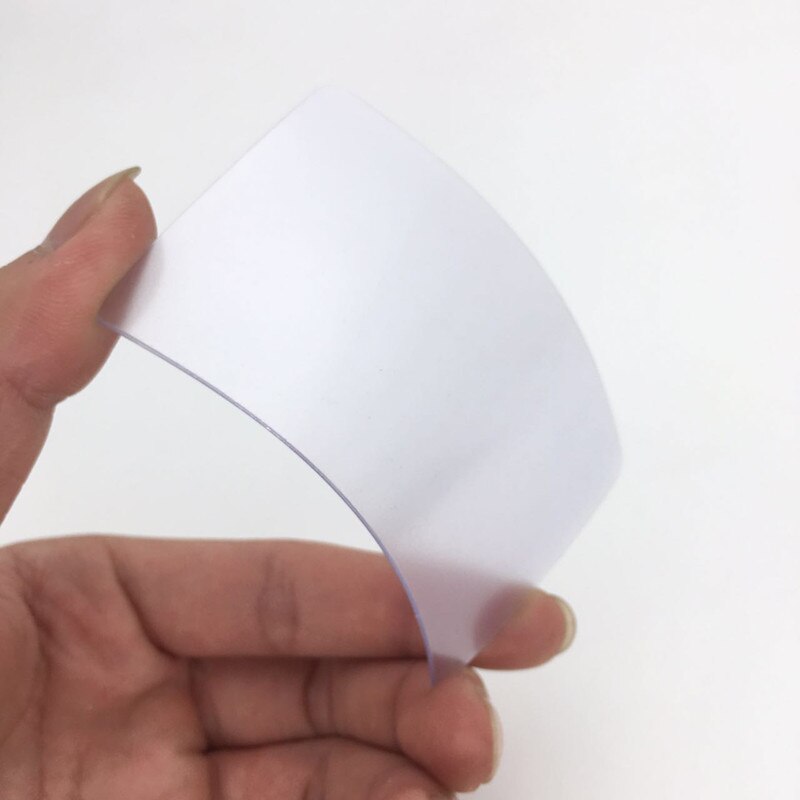 Visittkort 85.5 x 54mm matt plast pvc blankt gjennomsiktig kort uten utskrift