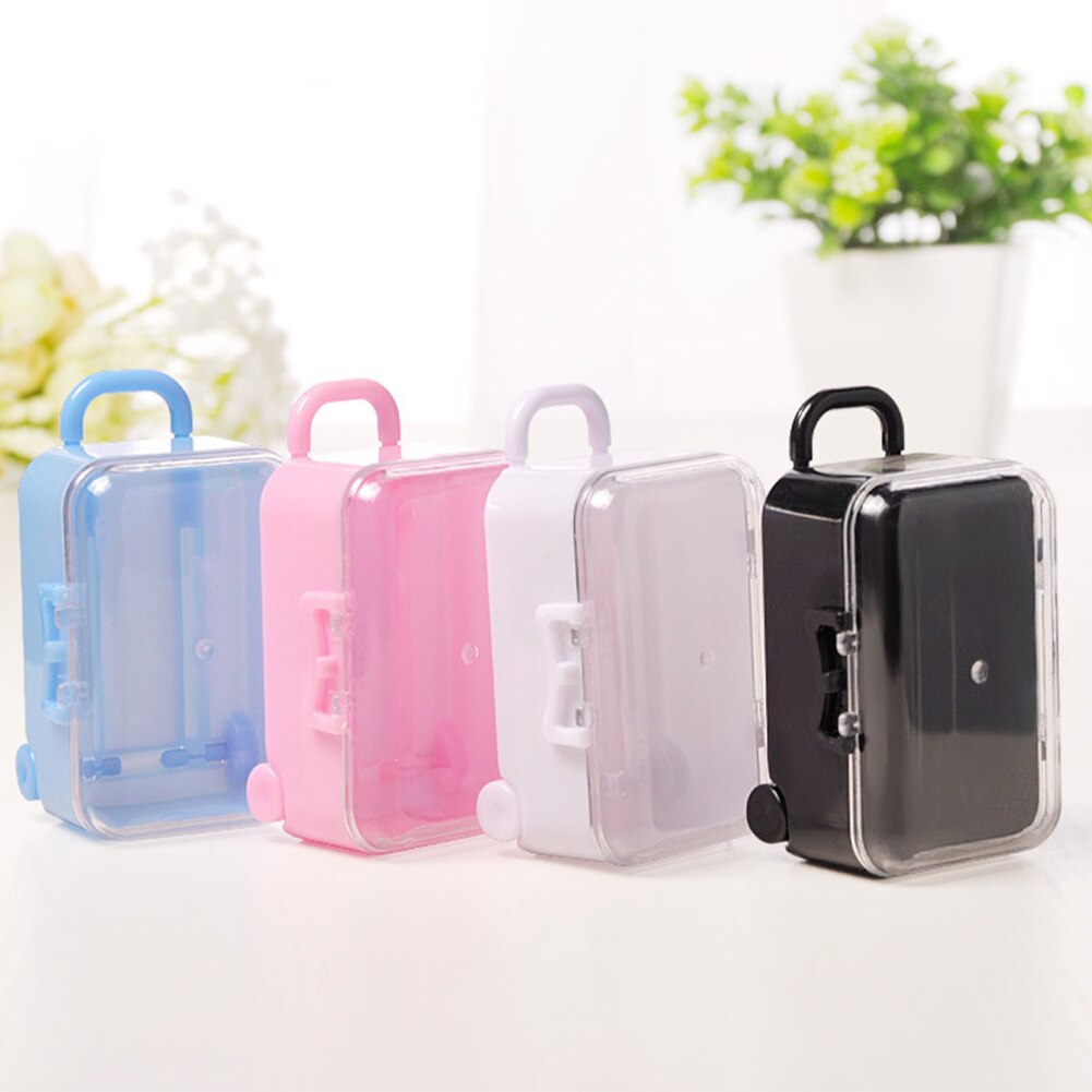 12pcs Mini Cute Party Favors Wedding Birthday Candy Box Suitcase Shape With Handle Baby Shower Portable Lightweight