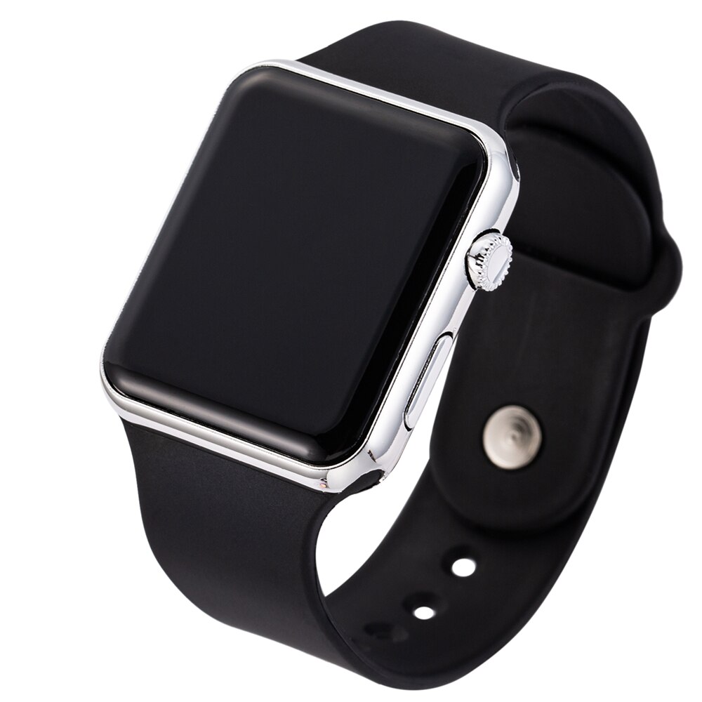 De Mens 'Horloges Mode Sport Horloge Led Luxe Mannen Digitale Leger Sport Waterdicht Fitness Vrouwen Horloge Relogio Feminino Klok: black silver