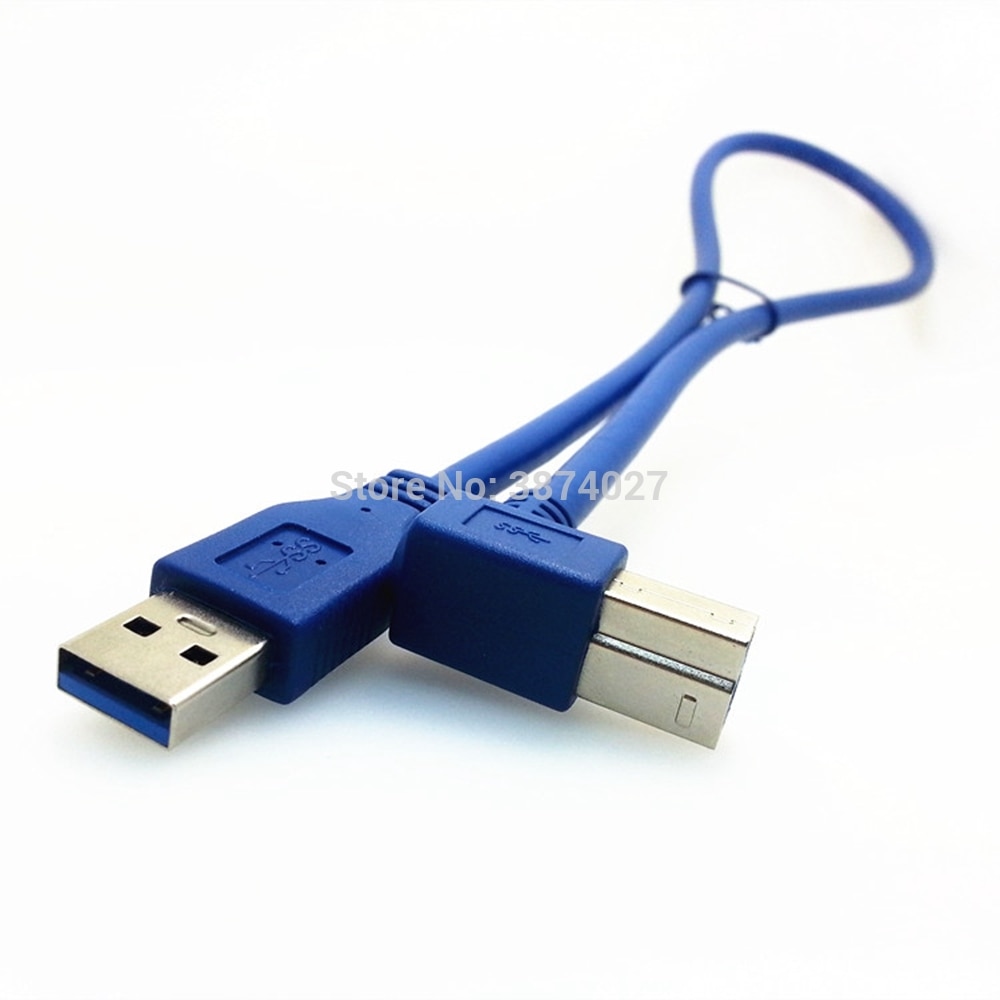 USB 3.0 A Male to B Male 90 Degree Right Angle Printer Cable 60cm/0.6m
