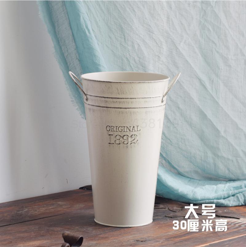 Iron bucket flower bucket retro 1892 flower flower arrangement flower flower bucket flower flower bucket flower shop decoration